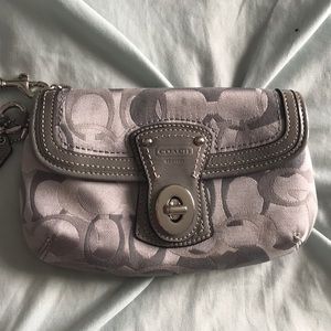 Coach Silver Wristlet / Wallet